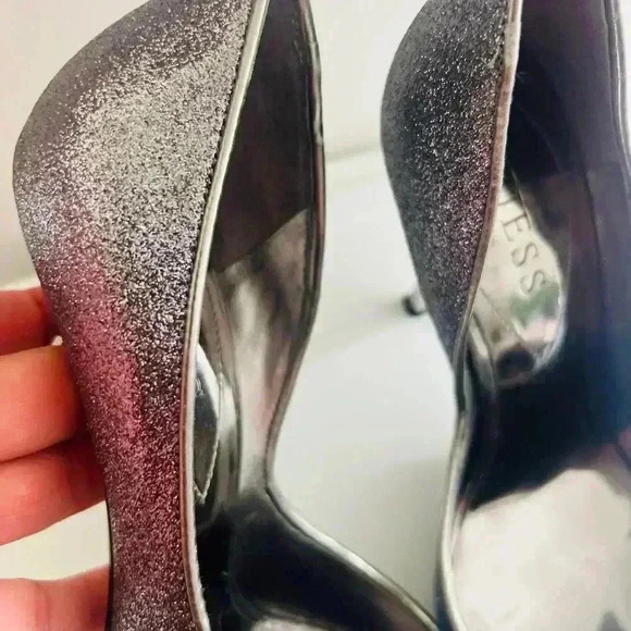 GUESS SHOES SIZE 6.5 SHIMMER SOFT PURPLE COLOR LIKE NEW CONDITION - Picture 10 of 16